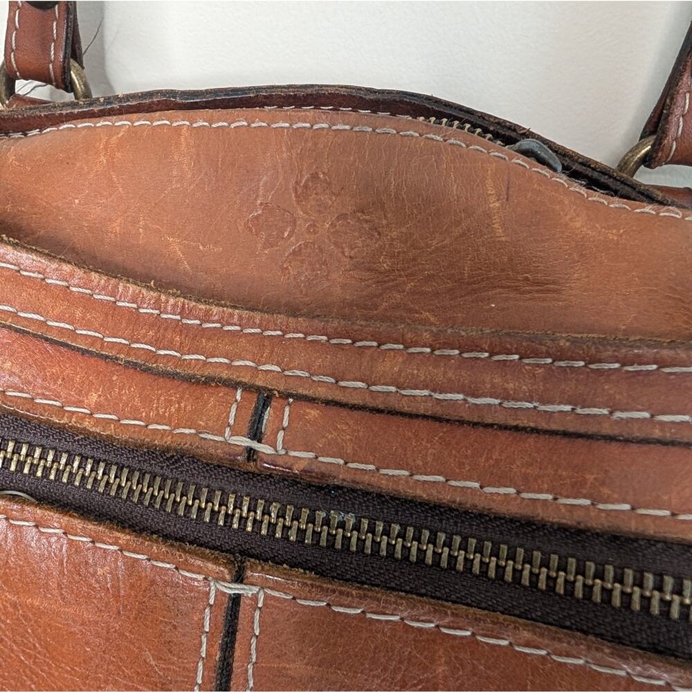 Patricia Nash Italian Leather Tote Bag Brown - Picture 3 of 9